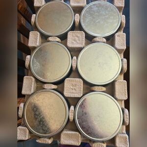 Bath & Body Works Silver Metal Candle Lids - Set of 6